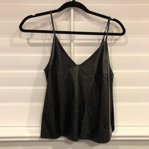 • faux leather tank •